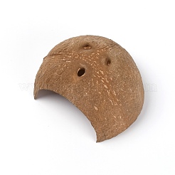 ココナッツシェルハウス  亀用  クモ  サソリ  トカゲ  ベルツノガエル  サドルブラウン  112~114x130~134x65~70mm  穴：9mm&nbsp;AJEW-WH0002-95
