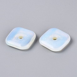 オパールペンダント  丸みを帯びた四角い安全コインチャーム  29.5~30x29.5~30x7~7.5mm  穴：5~5.3mm&nbsp;G-Q602-02L
