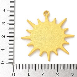 合金エナメルチャーム  マットゴールドカラー  太陽のチャーム  ゴールド  38x38x2mm  穴：1.8mm&nbsp;FIND-D276-03