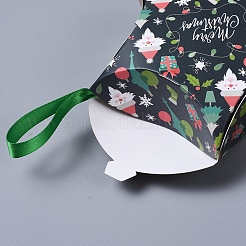 星形のクリスマスギフトボックス  リボン付き  ギフトラッピングバッグ  プレゼント用キャンディークッキー  濃い緑  12x12x4.05cm&nbsp;CON-L024-F05