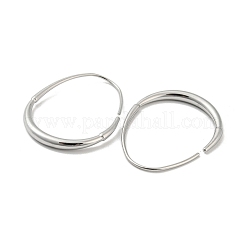 変色しない304ステンレススチール製ダングルイヤリング  卵  ステンレス鋼色  38.5x3mm&nbsp;EJEW-G368-06P