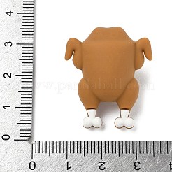 感謝祭のシリコンビーズ  焦点ビーズ  ペルー  ひよこ  29x25x16mm  穴：2mm&nbsp;SIL-I015-03A
