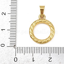 304ステンレスペンダント  中空  ゴールドカラー  フラットラウンド  18.5x18x2.5mm  穴：4.8x2.6mm&nbsp;STAS-K315-03A-G