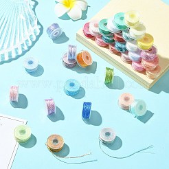 36ロール 36色6本撚りポリエステルメタリック糸  DIYのジュエリーには  ミックスカラー  0.4mm  約7.66ヤード（7m）/色  1ロール/色&nbsp;ST-CJ0042-002