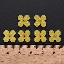 透明なアクリルビーズ  染め  [10]の形  きいろ  13x13x5mm  穴：1.5mm  約1510個/500g&nbsp;MACR-S373-02E-07
