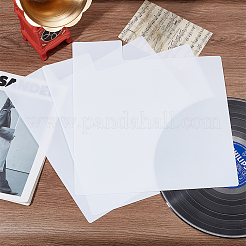 プラスチック製ビニールレコード用仕切り  アルバム CD DVD メディア 本棚 収納  長方形  ホワイト  350x320x0.3mm&nbsp;AJEW-WH0348-350