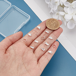 スターリングシルバーのスナップオンベイル12個925個  銀  7.5x4.5x5mm&nbsp;STER-PH0001-61