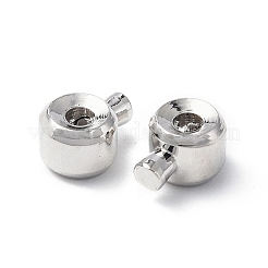 真鍮製つぶし玉カシメ玉  コラム  プラチナ  4x3x2.5mm  穴：1mm&nbsp;KK-P223-35P