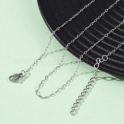 1.5mm 304 ステンレス ケーブル チェーン ネックレス  変色しない  ステンレス鋼色  16.54インチ（42cm）&nbsp;NJEW-T016-29P