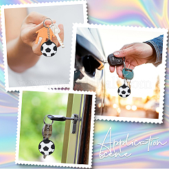 スポーツシリーズシリコンキーホルダー20個  プラチナ  サッカー  103mm&nbsp;KEYC-SC0002-01A