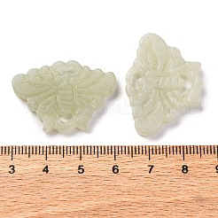 天然秀岩翡翠彫刻ペンダント  昆虫チャーム  ダークシーグリーン  22x31.5~33x4mm&nbsp;G-M195-06