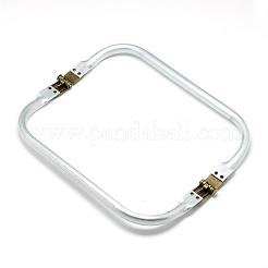 バッグの縫製のためのアルミニウム財布のフレームハンドル  プラチナ  85x205x21mm&nbsp;FIND-T008-014P