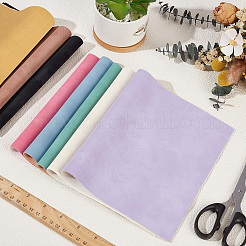 8枚 8色 つや消しPVC イミテーションレザー生地  DIYクラフト用品  ミックスカラー  33x20cm  1pc /カラー&nbsp;DIY-CL0001-72