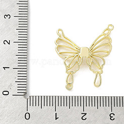 合金コネクタチャーム  中空のバタフライリンク  ラックめっき  ゴールドカラー  23x22x4mm  穴：1mm&nbsp;FIND-Z089-14G