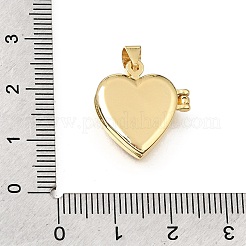 真鍮と天然貝殻のロケットペンダント  ハートチャーム  16KGP本金メッキ  18.5x17.5x5mm  穴：4.5x3.5mm&nbsp;SH-CBA7C77-05G