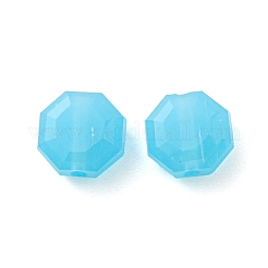 アクリルビーズ  多面カット  ポリゴン  ディープスカイブルー  7.5x7.5x4mm  穴：1.5mm&nbsp;FIND-C034-01A