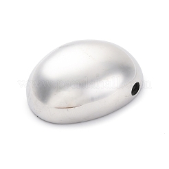 鋳造研磨304ステンレスペンダント  楕円形のチャーム  ステンレス鋼色  31.5x23.5x12.5mm  穴：3.5mm&nbsp;STAS-G354-07P