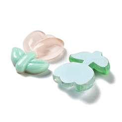 半透明の樹脂カボション  チューリップの花  ミックスカラー  32.5x23x8mm&nbsp;RESI-G084-15