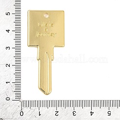ラックメッキ合金ペンダント  カドミウムフリー＆ニッケルフリー＆鉛フリー  キー  ゴールドカラー  49.5x21.5x2mm  穴：2.5mm&nbsp;PALLOY-P306-07G