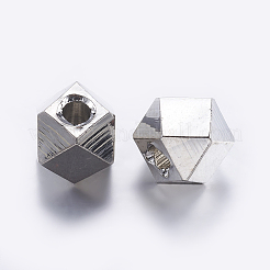 真鍮ビーズ  ポリゴン  ミックスカラー  10.5x10.5x8mm  穴：3mm&nbsp;KK-K197-56