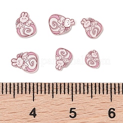 手作り樹脂クレイカボション  兎  5.5~8x4~6.5x0.4~0.8mm&nbsp;CLAY-B005-11B