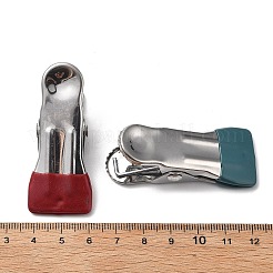 201個のステンレススチールクリップ  衣服、靴下を吊るすスプリングクリップクランプ  ミックスカラー  55x23.5x25mm&nbsp;AJEW-I069-01