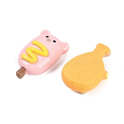 樹脂カボション  模造食品  混合図形  ミックスカラー  17.5~28.5x16~29.5x7.5~9mm&nbsp;RESI-H166-09