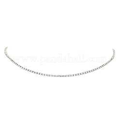 クリスタル ラインストーン テニス ネックレス  アイアンリンクチェーンネックレス  プラチナ  16.06インチ（40.8cm）&nbsp;NJEW-JN04452