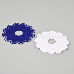 紙製ワイングラスチャーム  ブランクのゴブレットマーカー  花  ブルー  67x0.3mm  内径：15mm&nbsp;DIY-WH0899-772C-10