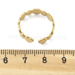 女性用ハート 304 ステンレススチール オープンカフリング  ゴールドカラー  調整可能  4.5mm&nbsp;RJEW-M019-56G