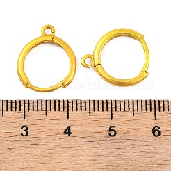 真鍮製フープピアスパーツ  鉛フリー＆カドミウムフリー  ゴールドカラー  16x2mm  穴：2mm  ピン：1mm&nbsp;KK-G502-01G