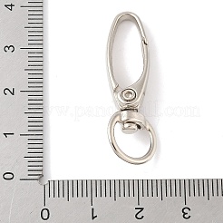 合金回転式ナスカン  オーバル  プラチナ  36x12.5x7.5mm&nbsp;FIND-H049-01P