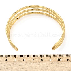 女性用 304 ステンレススチール製中空カフバングル  イオンプレーティング（ip）  18KGP本金メッキ  内径：2-1/8x2-1/2インチ（5.3x6.4cm）&nbsp;BJEW-Z097-01G