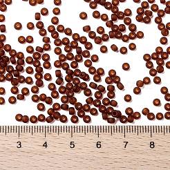 MIYUKIラウンドロカイユビーズ  日本製シードビーズ  8/0  （rr134f）マット透明ダークトパーズ  3mm  穴：1mm  約2111~2277個/50g&nbsp;SEED-X0055-RR0134F