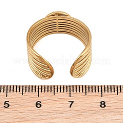 304ステンレススチールカフリング部品  ラウンドパッドリングセッティング  イオンプレーティング（ip）  ゴールドカラー  12mm  usサイズ8 1/2(18.5mm)  トレイのサイズ：8mm&nbsp;SA-CBA82C8-03A-G