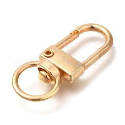 合金回転式ナスカン  ライトゴールド  33x12x5.5mm  穴：9x6.5mm&nbsp;FIND-H006-03KCG