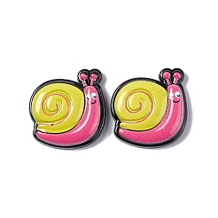 オペーク樹脂カボション  カタツムリ  きいろ  19x19.5x5mm&nbsp;RESI-C027-02D