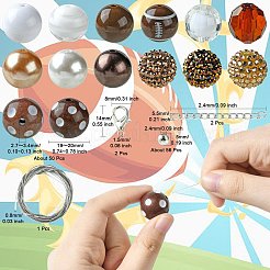 DIY ラグビー アクリル ビーズ キーホルダー ペンダント装飾作成キット  ココナッツブラウン  19~20mm  穴：2.7~3.4mm&nbsp;MACR-CJC0004-18