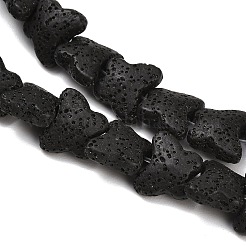 天然溶岩岩ビーズ連売り  染め  蝶  ブラック  13.5x12x6.5mm  穴：1mm  約35個/連  13.78~13.98''（35~35.5センチメートル）&nbsp;G-G347-02N