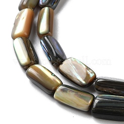 天然パウアシェルビーズ連売り  長方形  10~11x5.5~6x3~4mm  穴：0.8mm  約40個/連  15.79''（40.1センチメートル）&nbsp;SSHEL-B002-14