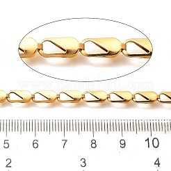 304ステンレススチール楕円リンクチェーン  溶接されていない  イオンプレーティング（ip）  スプールで  ゴールドカラー  10x4x2.5mm&nbsp;CHS-H035-02A-G