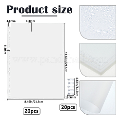 クリップ付きPPプラスチック取り外し可能なバインダーカバー  長方形  透明  296x215x1.3mm  穴：4.8mm/ 6.8mm&nbsp;OFST-WH0004-113B-01