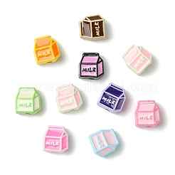 45色焼き付けペイント合金ビーズ9個  牛乳パック  ミックスカラー  9x8.5x5mm  穴：1.8mm  5個/カラー&nbsp;FIND-CJ0003-28