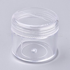 （訳あり商品）ジュエリービーズ用プラスチックボックス  工芸  ひびの入ったスクリューキャップ付き  ラウンド  透明  1.6x1.5cm&nbsp;CON-XCP0004-36