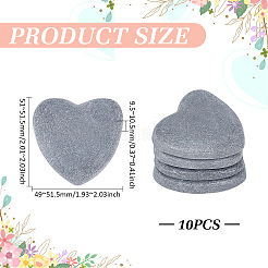 ハートの大理石の絵の岩  子供のDIYペイント石畳  グレー  49~51.5x51~51.5x9.5~10.5mm&nbsp;DIY-WH0308-985B-02