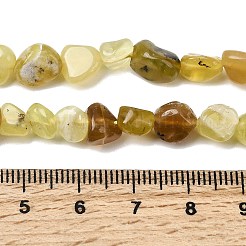 天然石イエローオパールビーズ連売り  ナゲット  タンブルストーン  5~9x5~8.5x3~6mm  穴：0.8~0.9mm  約31個/連  7.87''（20センチメートル）&nbsp;G-P601-A02-02
