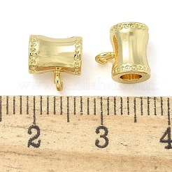 真鍮チューブベイル  18KGP本金メッキ  8.5x8x6mm  穴：1.5mm  内径：3mm&nbsp;KK-C083-05G
