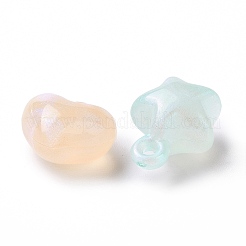 明るいアクリルパーツ  暗闇で光る  混合図形  ミックスカラー  18~23x15~18.5x10~12mm  穴：2mm  約300個/500g&nbsp;OACR-E010-15
