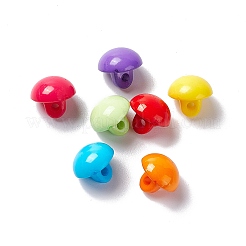 アクリルシャンクボタン  不透明なアクリルボタンビーズ  半円  ミックスカラー  直径試合10.5mm  厚さ10mm  穴：2mm  約1350個/500g&nbsp;SACR-530-M
