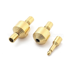 イオンプレーティング(IP) 304 ステンレススチール ヨーロピアンクラスプ  ゴールドカラー  コラム  23.5x9.5x10.5mm&nbsp;STAS-Z115-04G-04